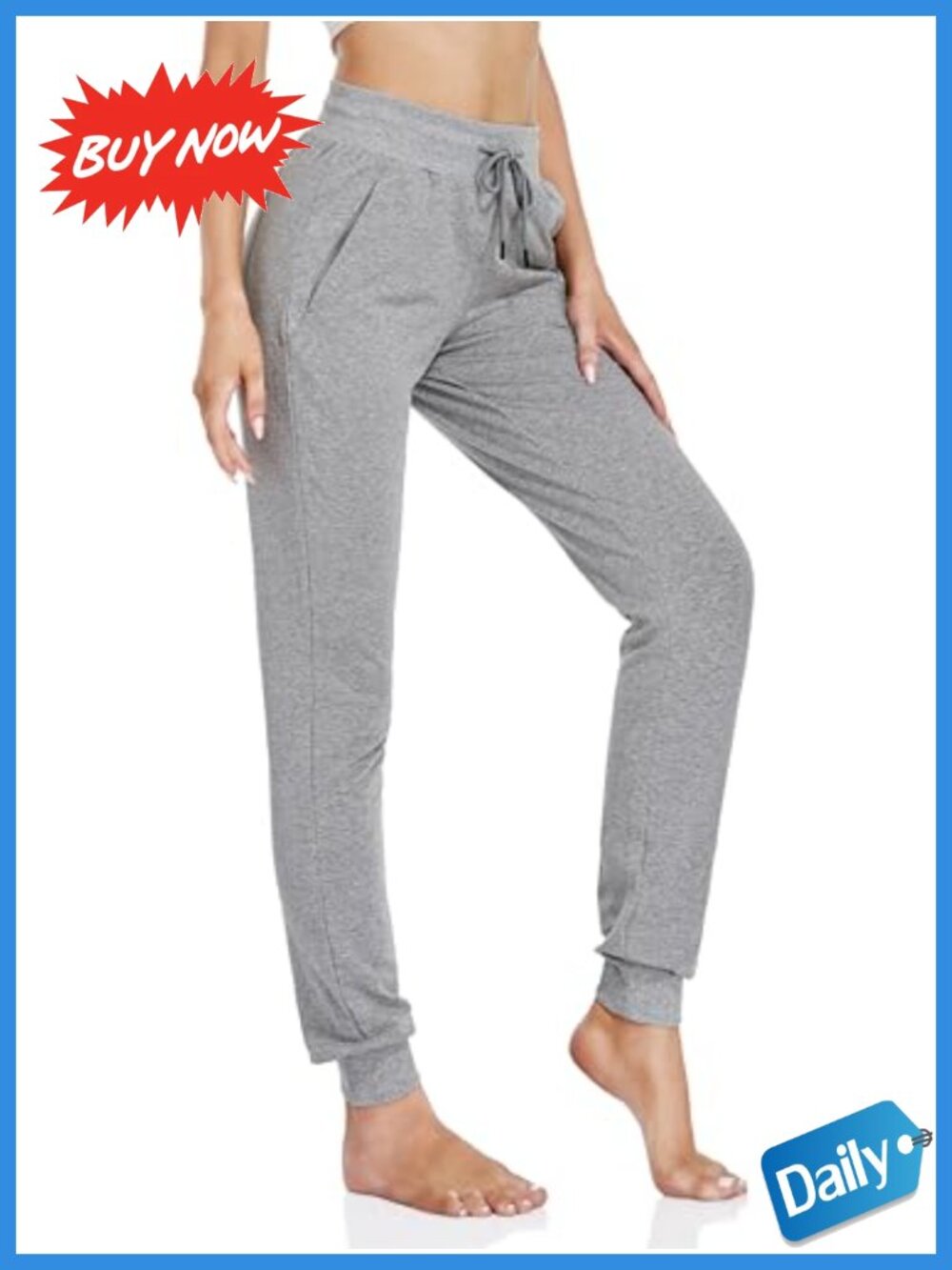 Women's Tall Lightweight Cotton Joggers Sweatpants Lounge Gym 32 Inseam